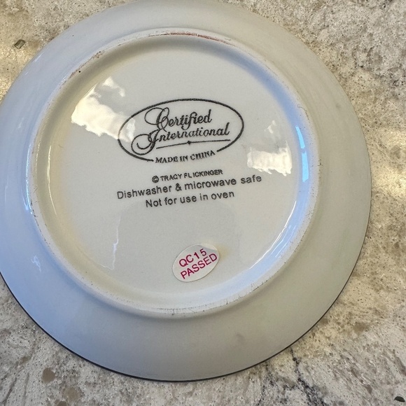 Certified International - Tracy Flickinger set of 8‎ saucers - Picture 7 of 10